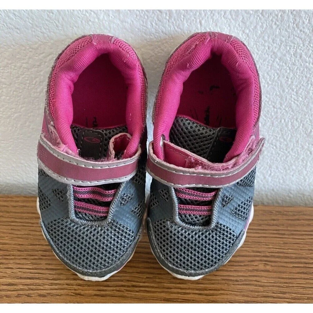 C9 by Champion Toddler Girl Size 5 Shoes Keds Grey/Pink Athletic